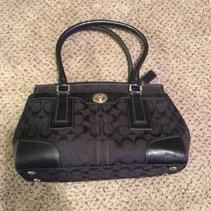 Vintage Coach black shoulder bag